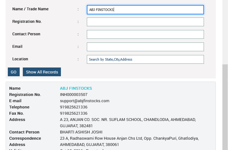 Is ABJ Finstocks SEBI Registered? How to Verify It Online